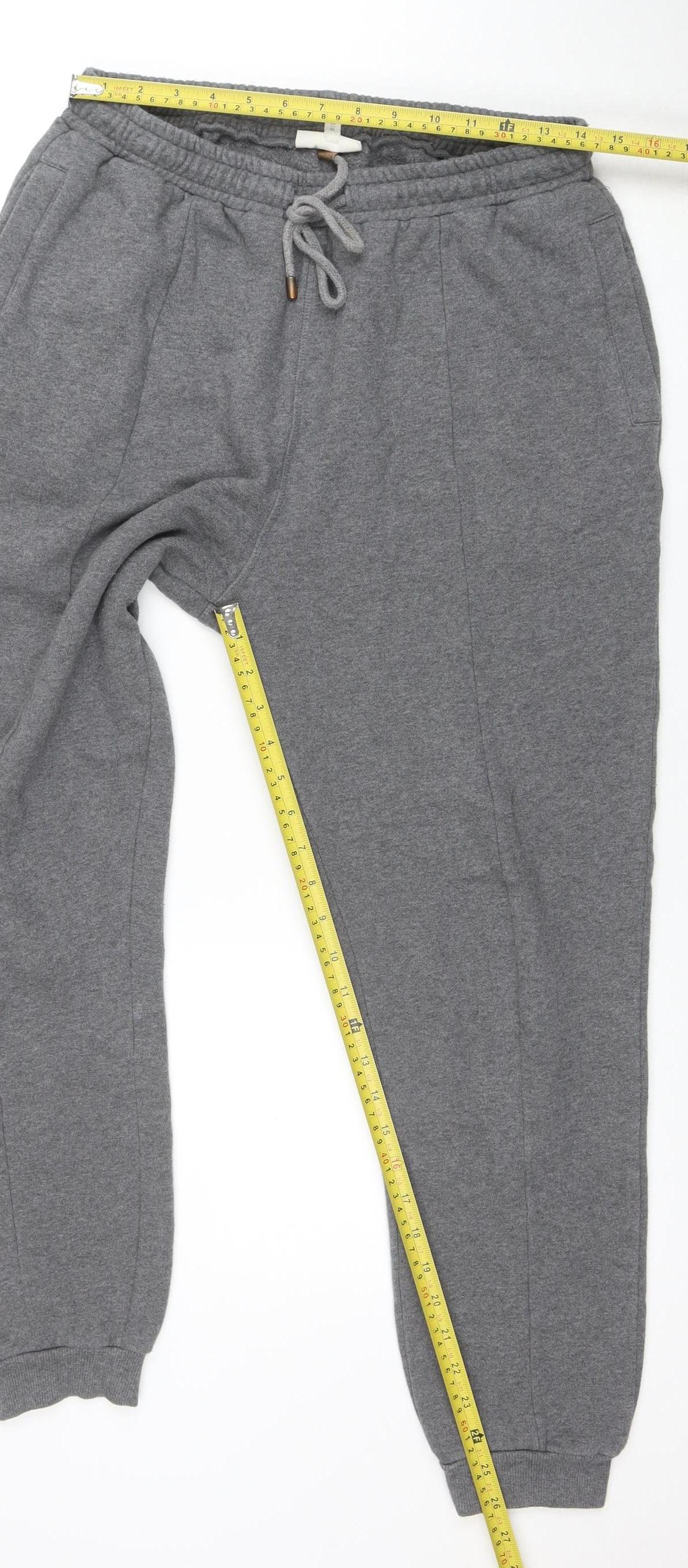 Thought Womens Grey Cotton Blend Jogger Trousers Size 10