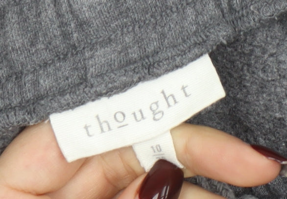 Thought Womens Grey Cotton Blend Jogger Trousers Size 10