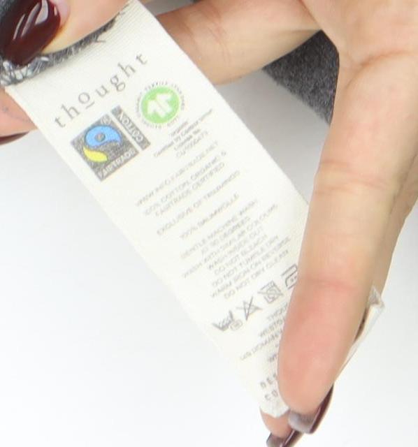 Thought Womens Grey Cotton Blend Jogger Trousers Size 10