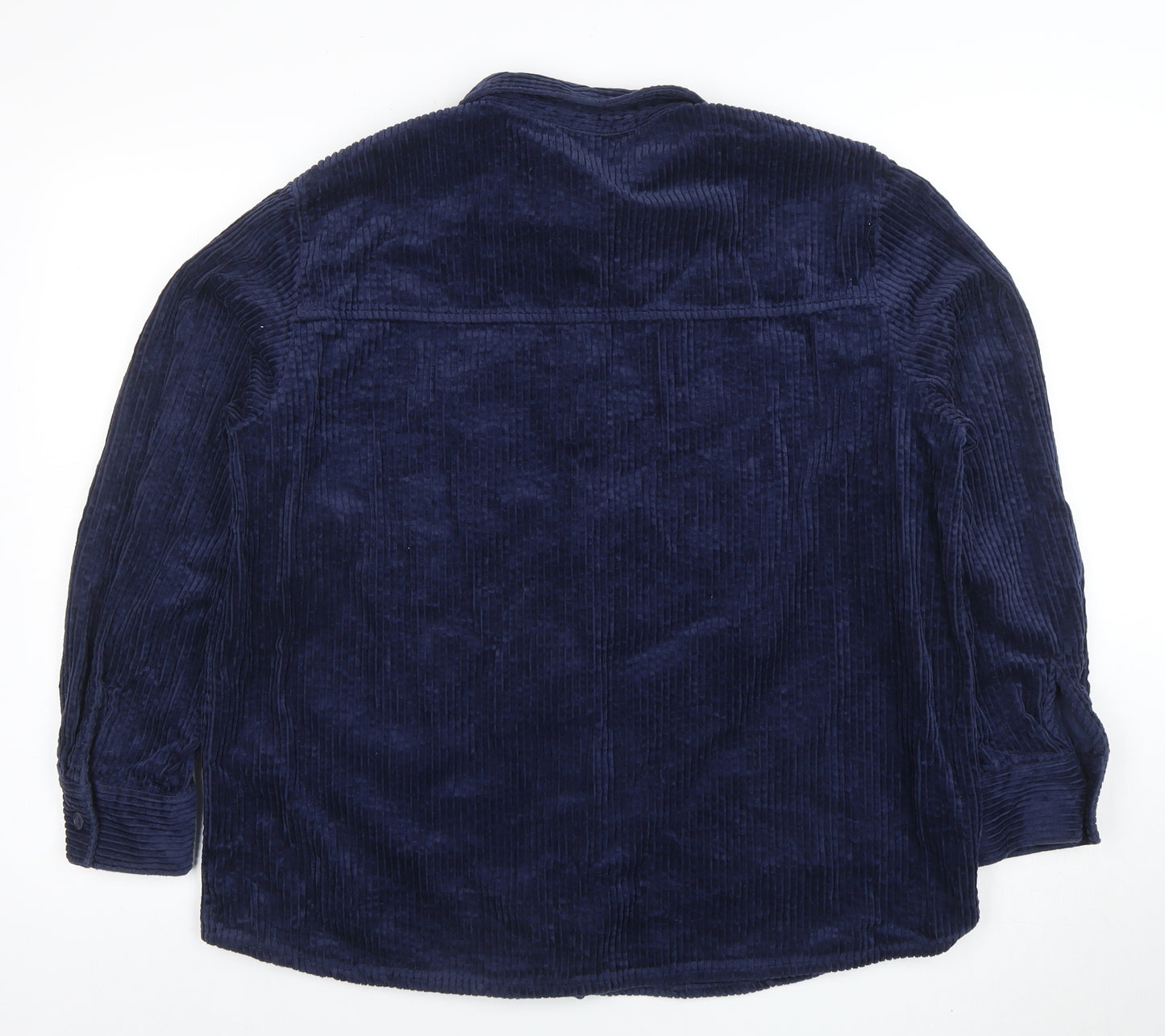 H&M Divided Women's Blue Corduroy Button Jacket Size M