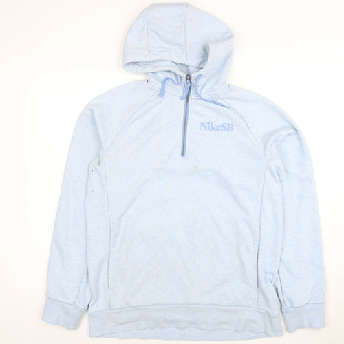 Nike SB Men's Blue 1/2 Zip Hoodie Size M Skate Pullover