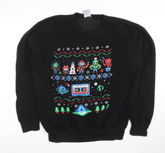 Graphic Impact Black Guardians of the Galaxy Christmas Sweatshirt L Women's