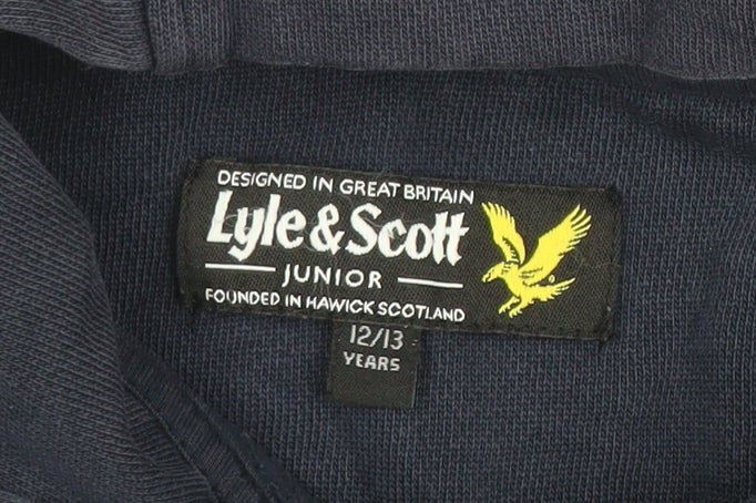 Lyle & Scott Junior Boys Navy Full Zip Hoodie Size 12-13 Years Cotton Blend