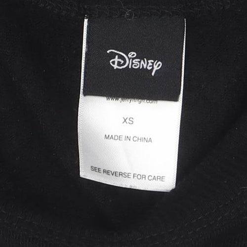 Disney Women Black XS Mickey Mouse Pullover Sweatshirt