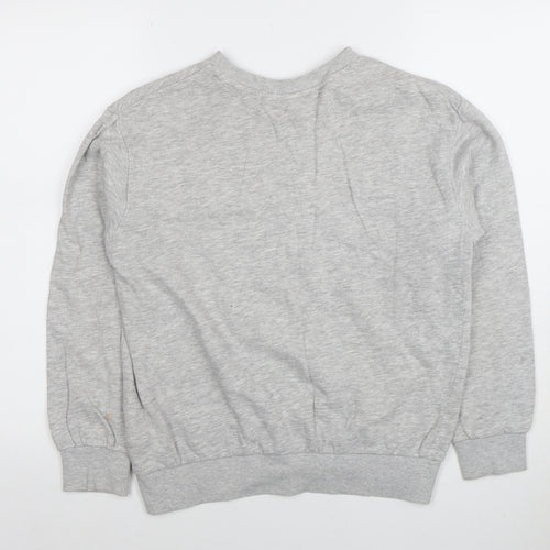 H&M Women Grey Harvard Logo Pullover Sweatshirt XS