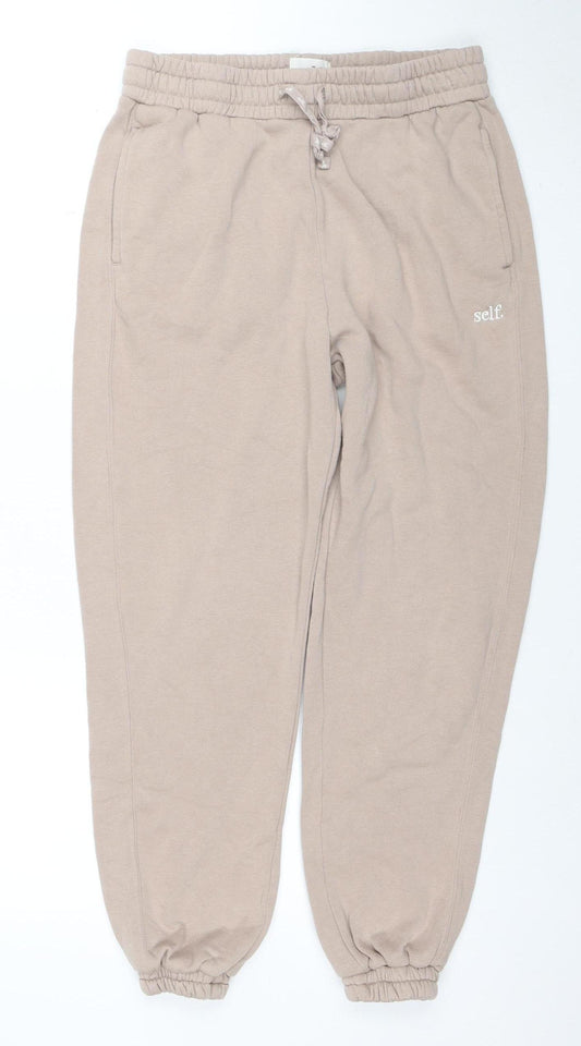 Next Self Beige Womens Relaxed Sweatshirt S Cotton Blend