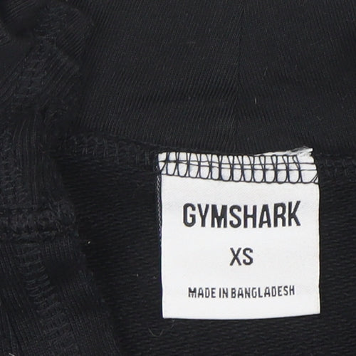 Gymshark Womens Black XS Pullover Sweatshirt Logo Crew Neck