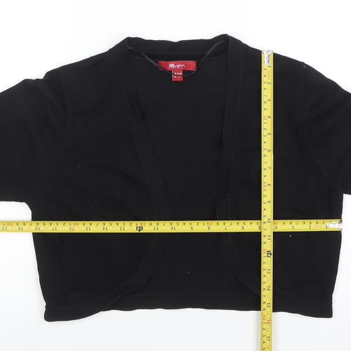 Monsoon Women Black Size 16 Cropped Knit Cardigan