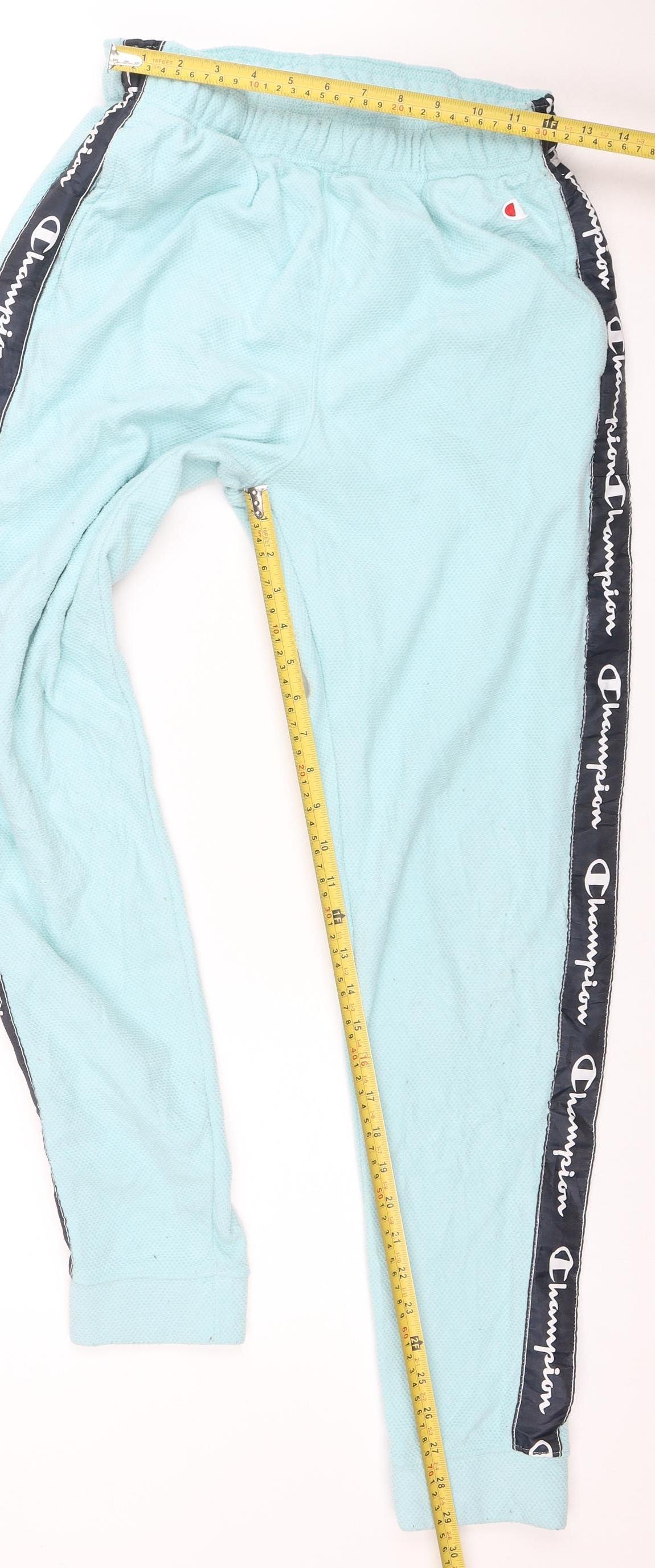 Champion Women's Blue Small Jogger Track Pants with Side Stripe