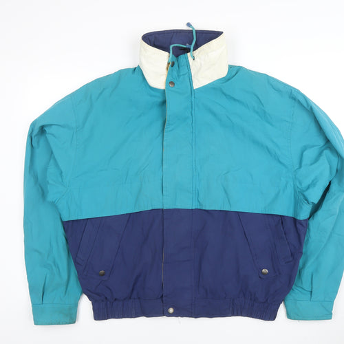 Towncraft Men’s Blue 90s Retro Windbreaker Jacket Size L