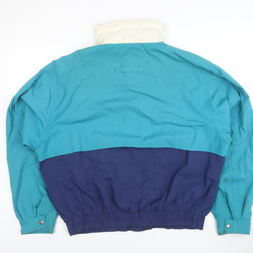 Towncraft Men’s Blue 90s Retro Windbreaker Jacket Size L