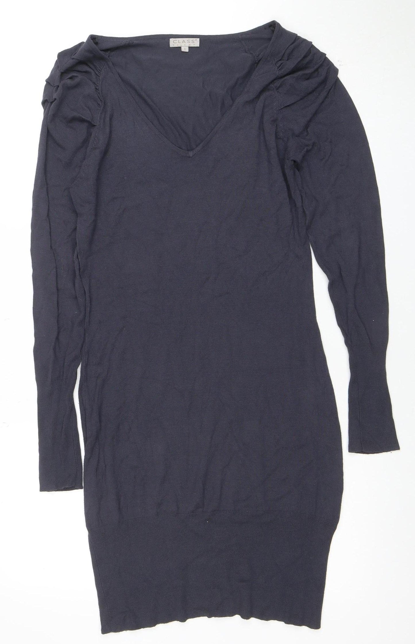 Class Tricot Women Black Viscose Knit Bodycon Dress Size S