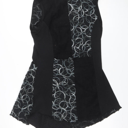 Apricot Women’s Black Geometric Lace Tank Dress L