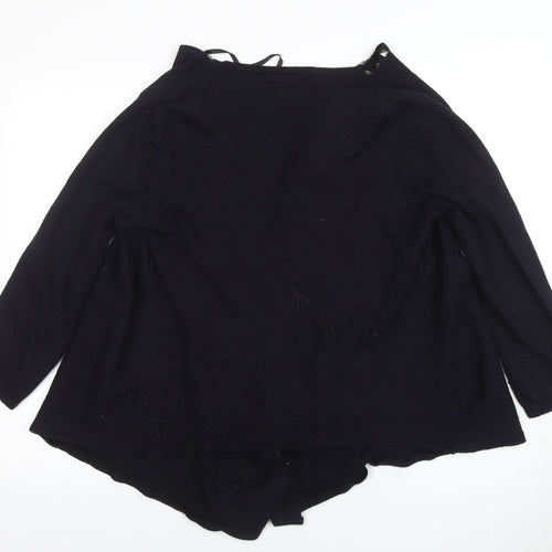 James Lakeland Women Black Studded Open Knit Cardigan Size 18