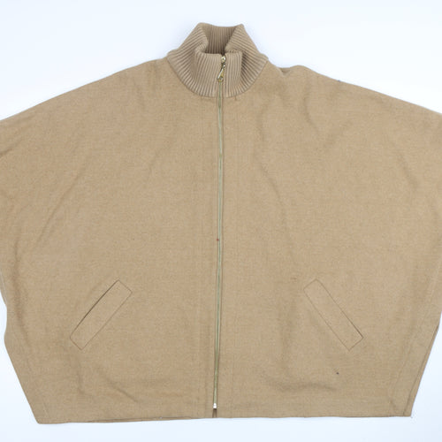 Marks and Spencer Women’s Beige Wool Blend Zip Cape Jacket M