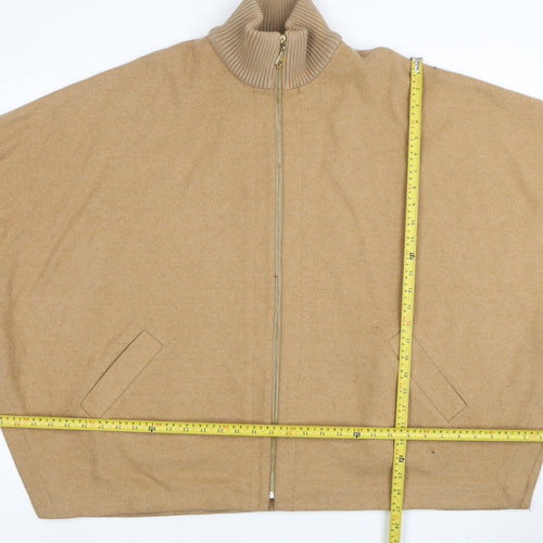 Marks and Spencer Women’s Beige Wool Blend Zip Cape Jacket M