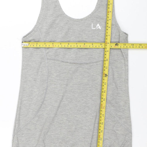 LA Gear Women's Grey Size 8 Racerback Tank Top Activewear