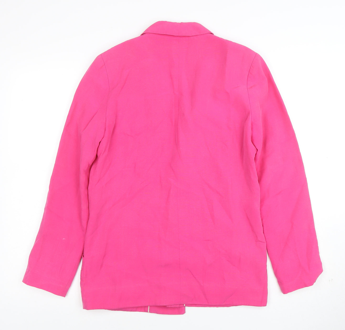 Zara Basic Women Pink Woven Blazer Jacket Size S