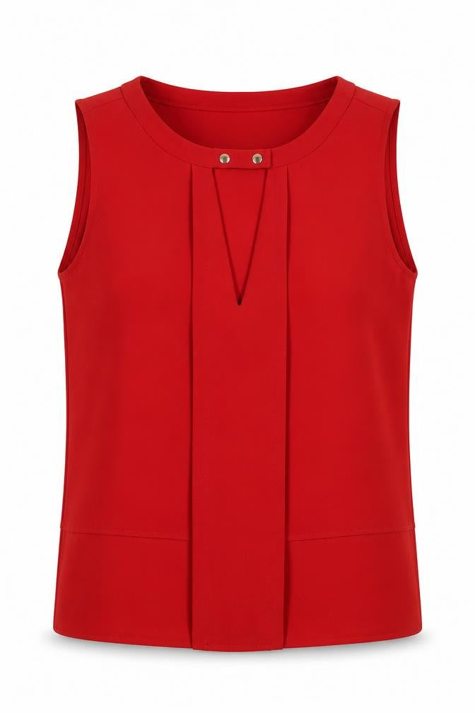 Zara BASIC Women's Red Sleeveless Blouse Size S