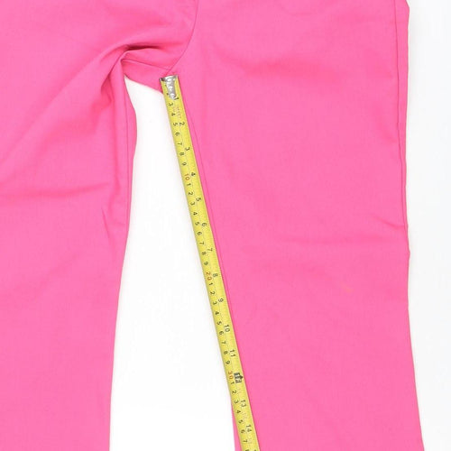 Zara Women's Pink Slim Fit Stretch Trousers Size S
