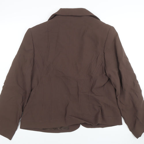 Kaliko Womens Brown Size 18 Classic Single Breasted Blazer Jacket