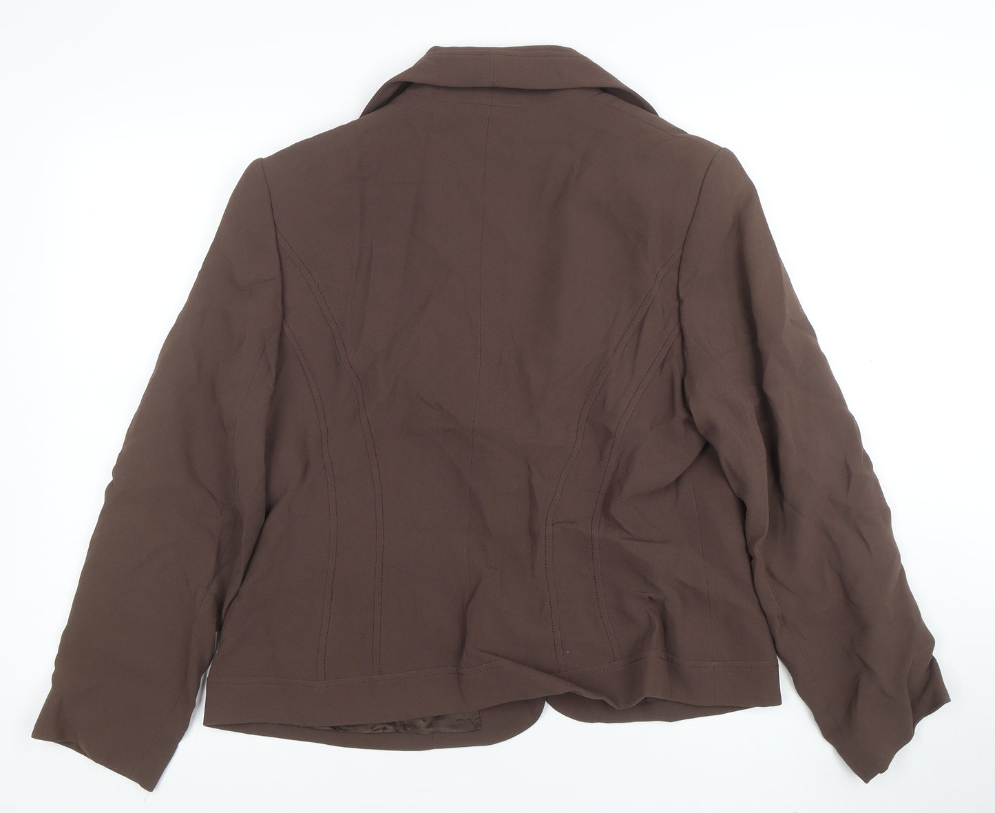 Kaliko Womens Brown Size 18 Classic Single Breasted Blazer Jacket