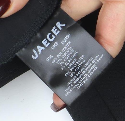 Jaeger Women Black Size 8 Slim Cropped Trousers