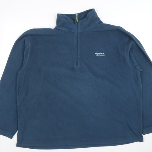 Regatta Mens Blue 2XL Fleece Pullover Sweatshirt Outdoor Zip