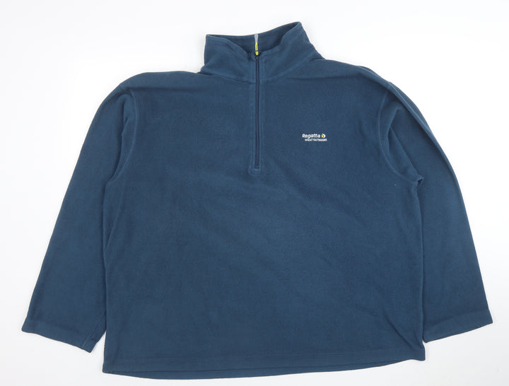 Regatta Mens Blue 2XL Fleece Pullover Sweatshirt Outdoor Zip