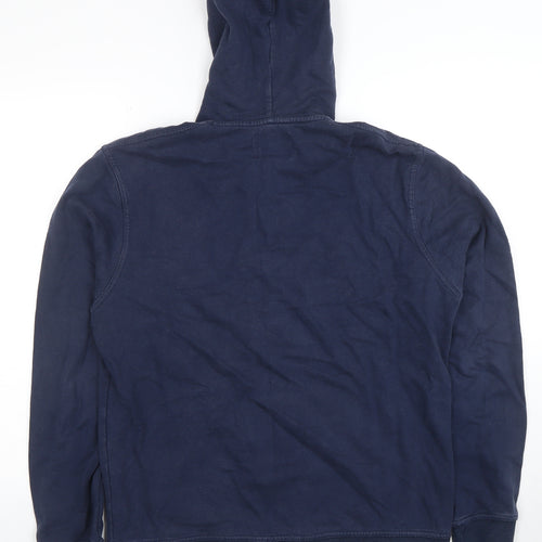 Springfield Men's Blue Full Zip Hoodie Size L Cotton Blend