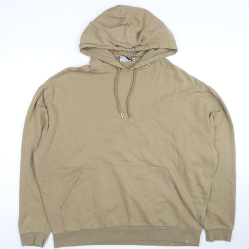 ASOS DESIGN Men’s Beige XL Pullover Hoodie with Pocket