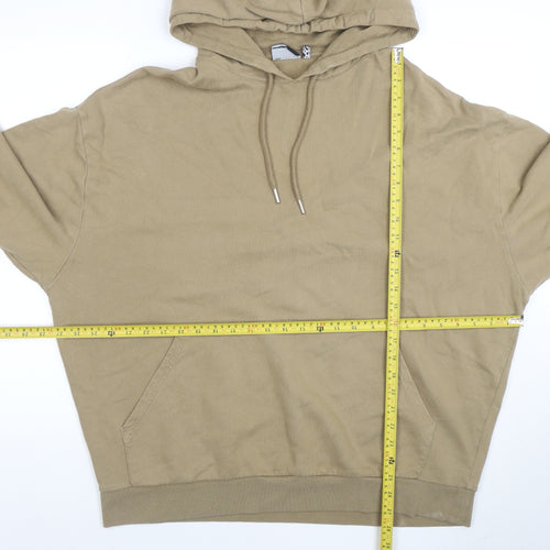 ASOS DESIGN Men’s Beige XL Pullover Hoodie with Pocket