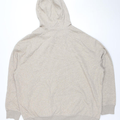 Marks and Spencer Men's Beige XL Oversized Fit Pullover Hoodie