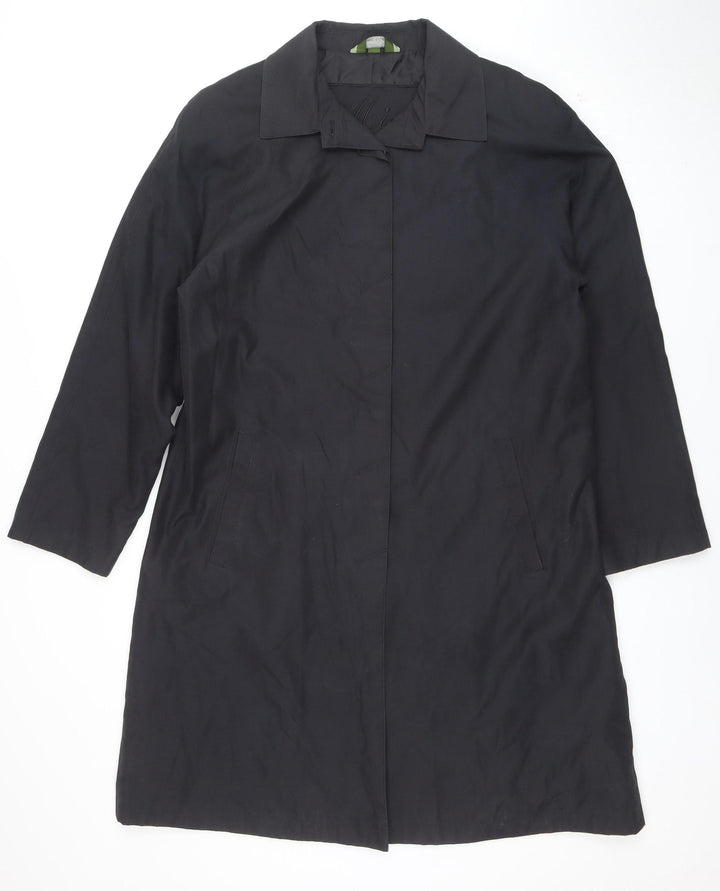 Nuage Women's Black Size 14 Long Waterproof Rain Coat