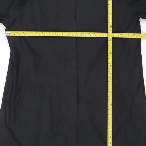 Nuage Women's Black Size 14 Long Waterproof Rain Coat