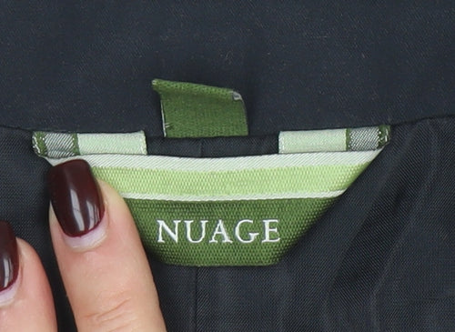 Nuage Women's Black Size 14 Long Waterproof Rain Coat