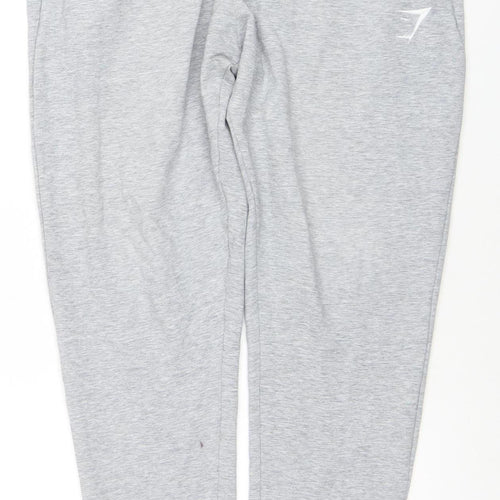 Gymshark Men's Grey Slim Fit Jogger Trousers Size M Elastic Waist