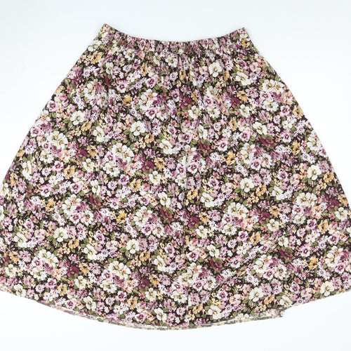 Honor Millburn Women’s Multicoloured Floral Midi A-Line Skirt Size 14