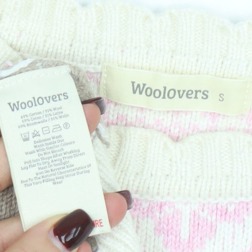 Woolovers Womens Multicoloured Fair Isle Wool Cotton Jumper Size S