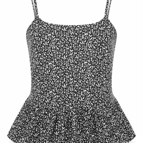 Jack Wills Womens Black Floral Camisole Tank Top Size 8