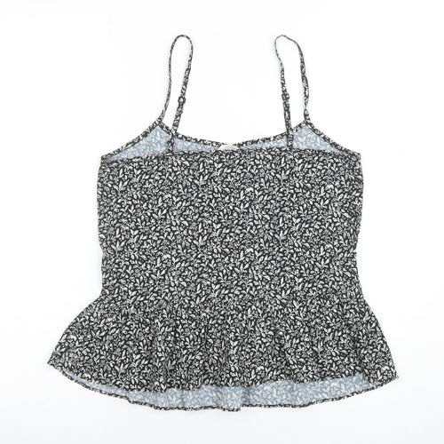 Jack Wills Womens Black Floral Camisole Tank Top Size 8