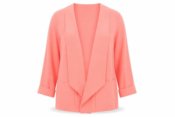 Wallis Women Pink Regular Fit Jersey Open Blazer UK L