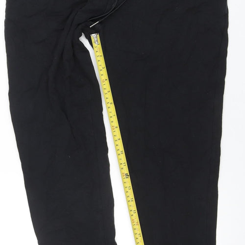 Autograph Men's Black Medium Regular Fit Jogger Trousers Cotton Blend