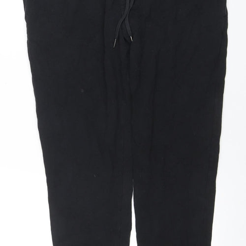 Autograph Men's Black Medium Regular Fit Jogger Trousers Cotton Blend