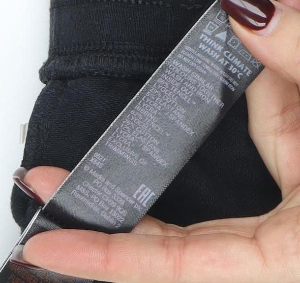 Autograph Men's Black Medium Regular Fit Jogger Trousers Cotton Blend