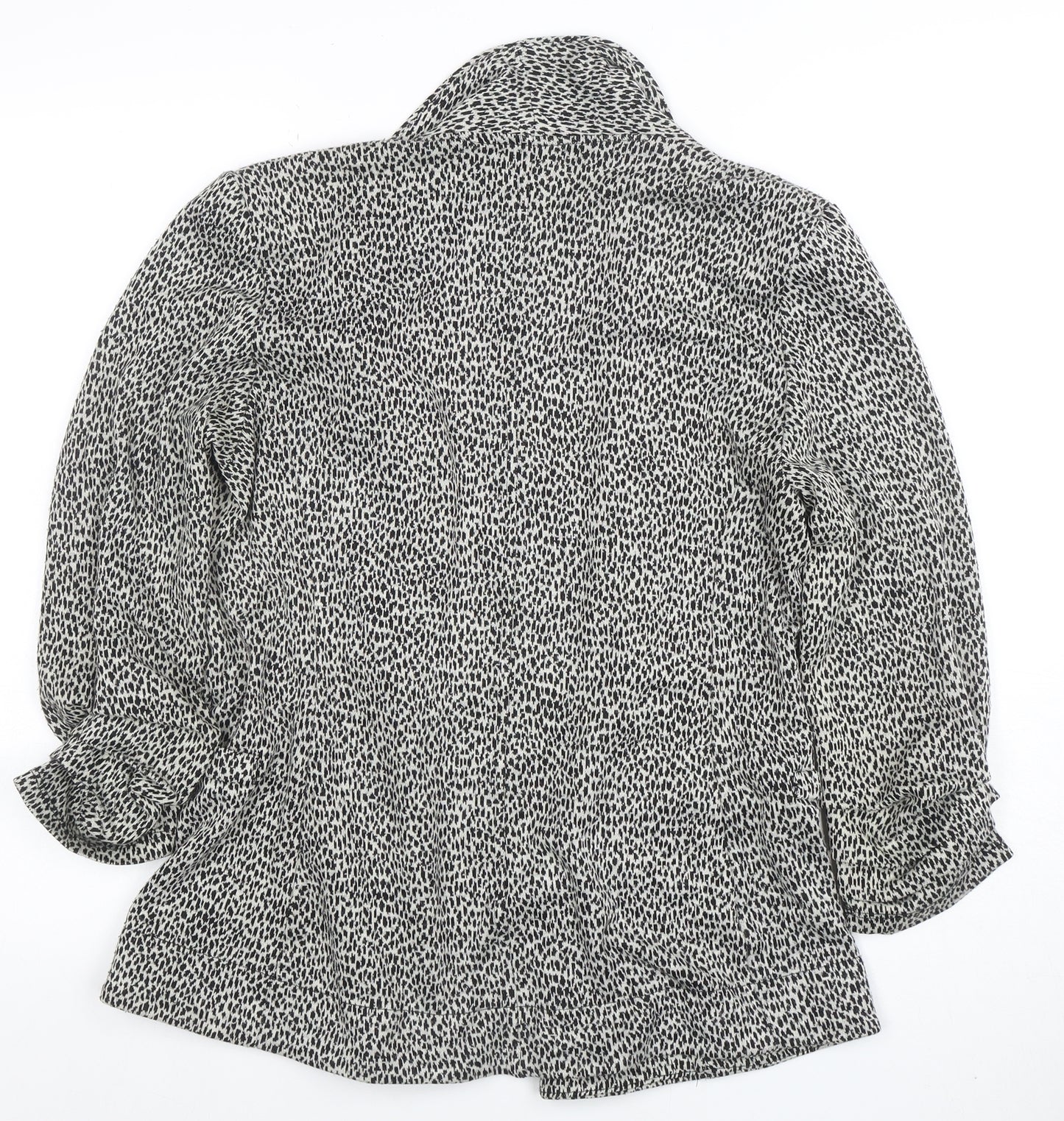 Next Womens Black Animal Print Blazer Jacket Size 14 Regular