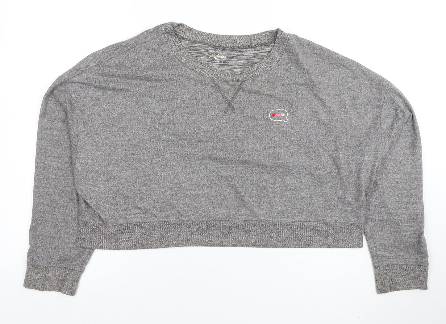 Gilly Hicks by Hollister Womens Grey Pullover Sweatshirt XS Relaxed Fit