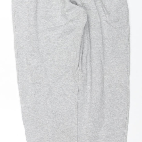 Adidas Boys Grey 11-12 Years Jogger Sweatpants Cotton Blend Tapered Fit