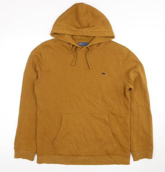 Easy Men's Brown Small Pullover Hoodie Cotton Blend Fleece