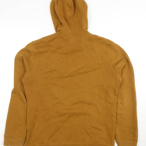 Easy Men's Brown Small Pullover Hoodie Cotton Blend Fleece